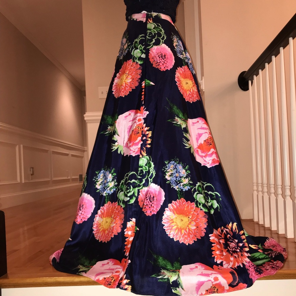 Sequin Hearts Floral Two Piece Dress